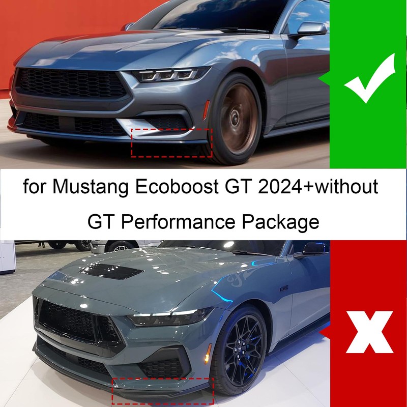 Front Bumper Lip Compatibility with Mustang S650 GT Ecoboost 2024