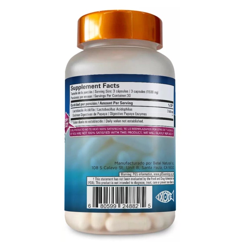 Betel Natural Probioticos con Enzimas - Probiotics with Enzymes by