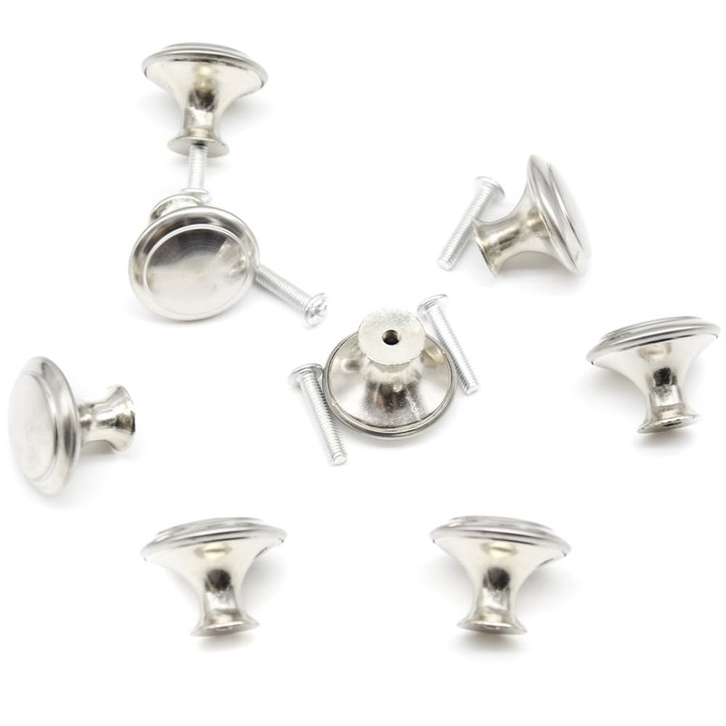 Hocansen 12 Pieces Round Metal Handles 30 mm Mushroom Shape