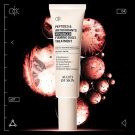 Allies of Skin Peptides & Antioxidants Advanced Firming Daily Treatment with 13 Brighteners, 9 Antioxidants, 7 Firming Peptides, 5% Teprenone & Ferulic Complex and 3% Biotech Algae Complex 20ml/0.67oz