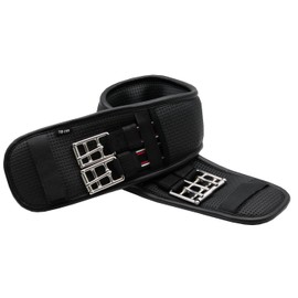 AMKA Short Waffle Neoprene Strap with Elastic and Roller Buckles, Very Soft, Black