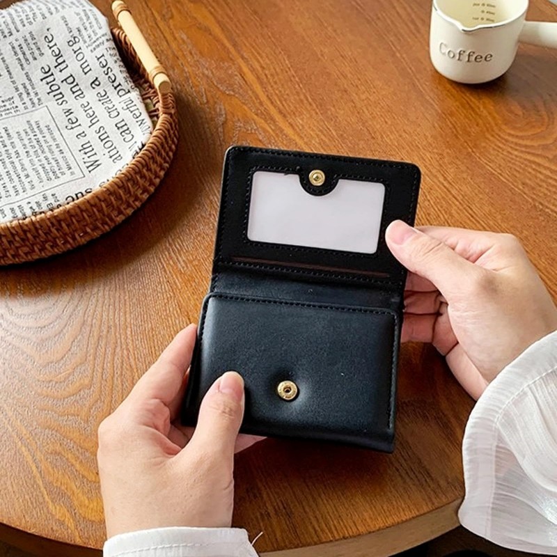 Bakurok Small Wallet for Women Cute Coquette Bow Slim Trifold