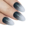 False Nails Bling Art Grey White Gel Ombre Almond Stilett