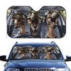 Dujiea Car Front Window Sunshade, Funny Driving Dinosaur Foldable Auto