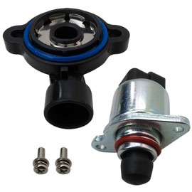 Throttle Position Sensor and Idle Air Control Valve Set for GMC 2000-2002 Yukon XL 1500 (submodel: SLE, SLT) Gas, Without Traction Control,Repl. Part# 89053319 2171806 25319901 3857487 by BLUE ELF
