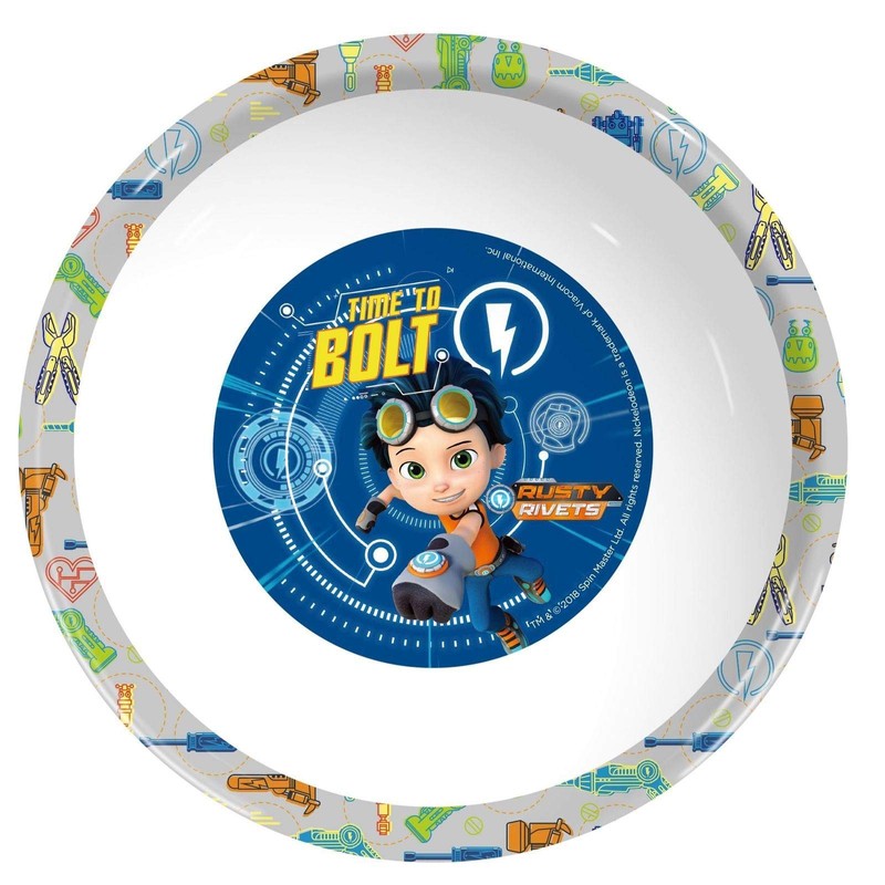 Rusty Rivets 83293 Tumbler, Bowl and Plate Set, PP, Blue