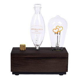 BAUSATZ Waterless Oil Diffuser Waterless Diffuser for Essential Oils Home Aromatherapy Machine Romatherapy Nebulizing Essential Oil Diffusers Aroma Blaster, Solid Oak Base with Light, USB Power Supply