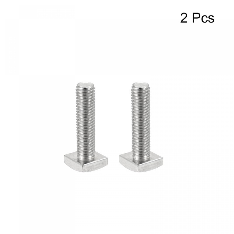 sourcing map Square Head Bolt, 2pcs M6x25mm Fully Thread 304