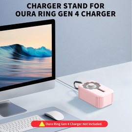 Wacanc Silicone Charger Protector Cover for Oura Ring 4 Charger,Case Cover Compatible with Oura Ring Charger Size 4/5/6/7/8/9/10/11/12/13/14/15, Shockproof Case for Oura Ring Charger,Only Case (Pink)