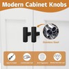 SNOKAY 10 Pack Matte Black Square T Cabinet Pulls Single