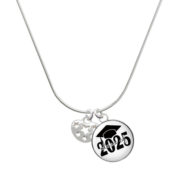 Delight Jewelry Silvertone Small Heart with Cut Out Stars Script