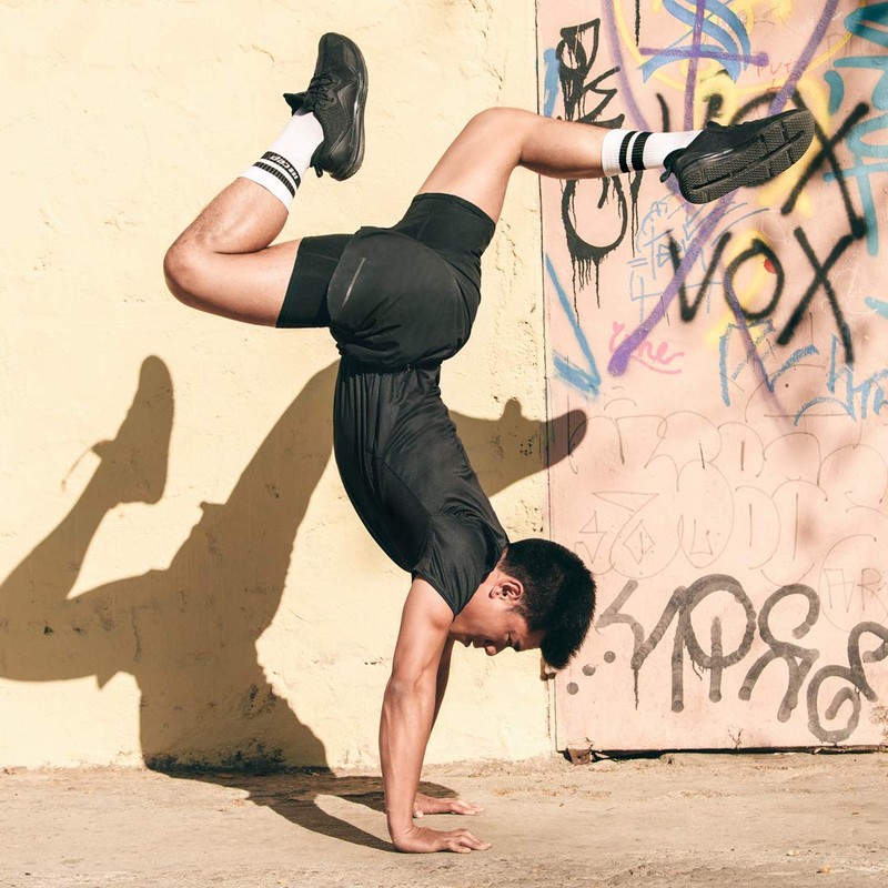 Men’s Compression Socks - CEP 80's Compression Mid-Cut Socks, White/Black