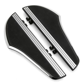 Happy- Motor CNC Defiance Rider Floorboards Footboard for Harley Touring Road Glide Street Glide Electra Glide FLHX FLHR FLHT 1986-UPModel Number: SM-BG714A, Color: Black