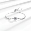 Pulsera Mujer Diamara Moissanita Plata 925 Ajustable Dijes Elegante