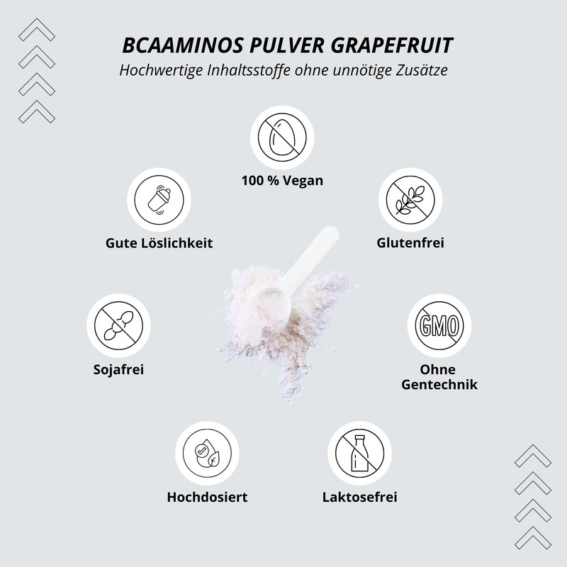 BCAA Powder Grapefruit - Amino Acids Complex High Dose -