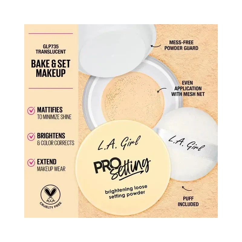 Polvo Pro Setting Brightening L.a Girl Tono Translucent
