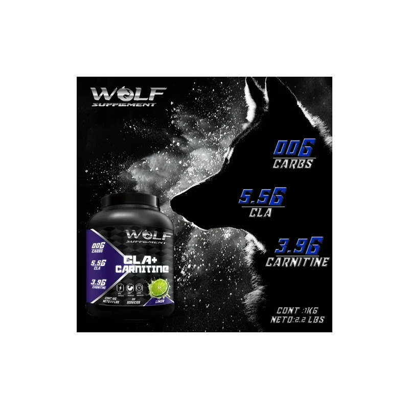 Cla Carnitina 1kg Wolf Pre Entreno 100 Servicios Sabores