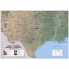 Texas, Louisiana, Arkansas & Mississippi States Physical Map - 23.3