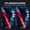 E-riding 2 Pack 16 Inch Rechargeable Traffic Wand, Red Traffic