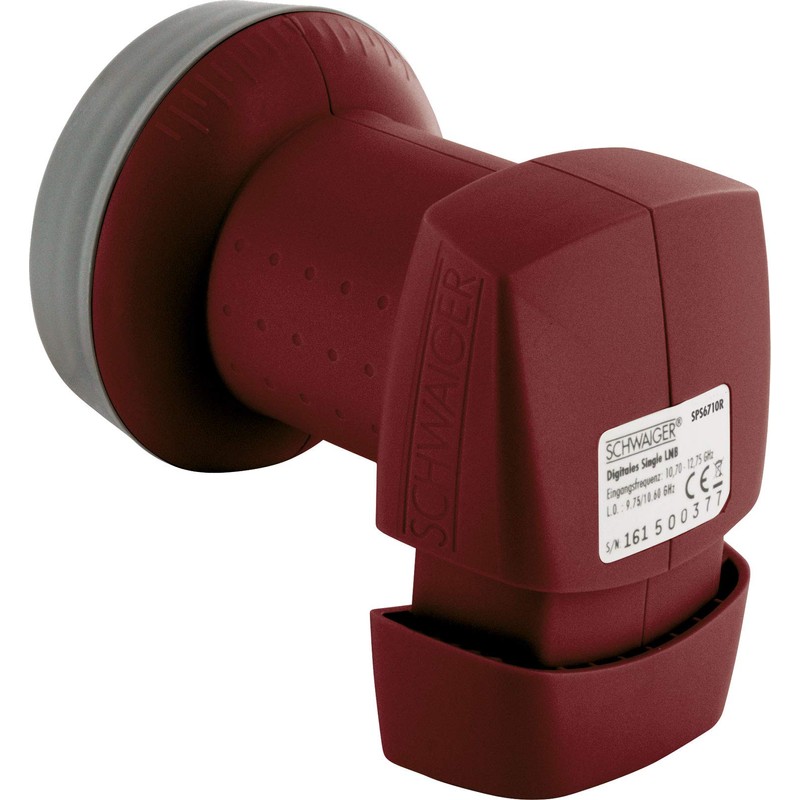Schwaiger extremely heat resistant SUN Protect Single LNB Brick Red