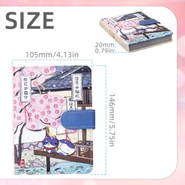 Zusammensetzung Notebook mit Magnetverschluss, Schulsachen Tagebuch Notizbuch Japanische Cartoons Gedruckt Cover, A5 Lined Schreibbuch Handmalerei Cover Notizbuch Pad Autotyp Handgezeichnetes (Blume)