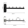 Zivisk Pack of 2 Folding Wall Mounted Clothes Hanger Rack