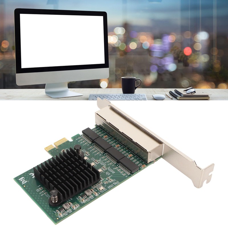 4 Port PCIe Network Card, Gigabit PCIe NIC for Realtek