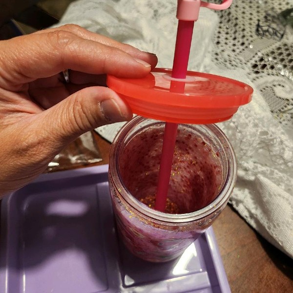 Snow Globe Plastic Tumbler Cup Set for Drinks Glass Cups