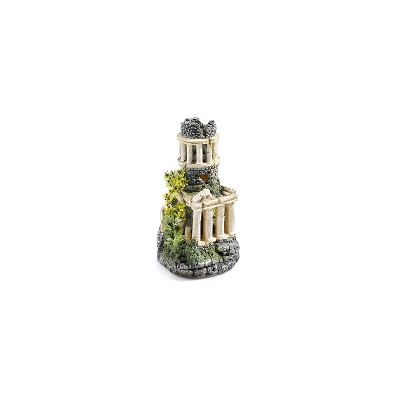 CLASSIC Polyresin Roman Tower Aquarium Ornaments 27cm