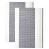 Lashuma Kitchen Towels Rustic Grey Beige Striped 48 x 68