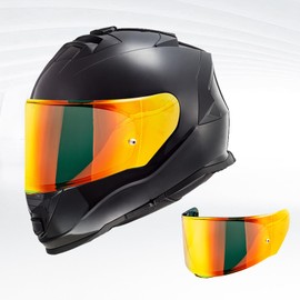 Helmet Visor for FF328/FF353/FF800, Motorcycle Helmet Visor, Motorcycle Wind Protection Helmet Lens Visor Full Face, Motorcycle Helmet Accessories Replacement (Chrome Red)