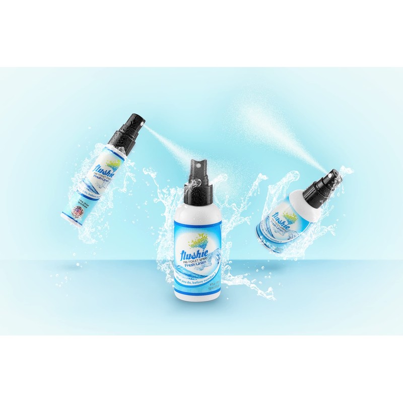 Flushie Pre-Toilet Sprays for Poop Travel Size Toiletries Bathroom Spray