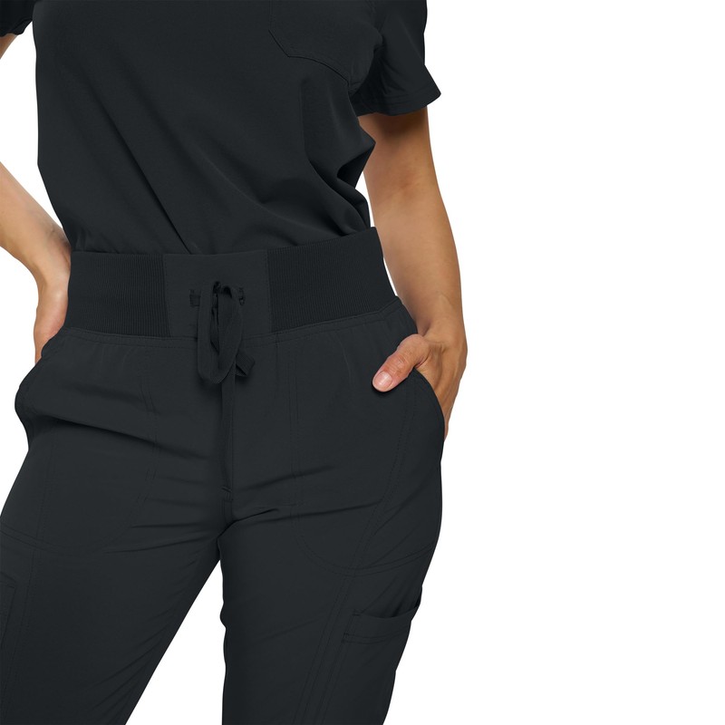Monarch Uniforms Womens Jogger Scrubs Ribbed Jogger Scrub Pants for