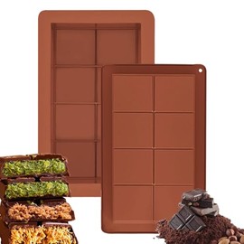 vicihoho Schokoladenform Silikon, 2 Stück Dubai Schokolade Form, BPA-frei Silikonform Schokolade, Extra Tief Schokolade Form für Schokolade Praline Süßigkeiten