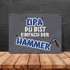 Metal Sign with German Text "Opa Du bist einfach der