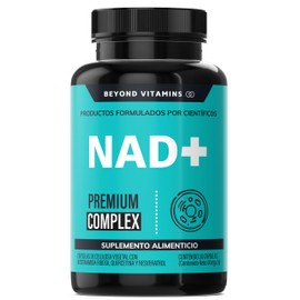 NAD  NR Nicotinamida Ribosa potenciado con Resveratrol, Quercetina, Betaina HCL y Semilla de Uva  Suplementos Beyond Vitamins  30 días.               
