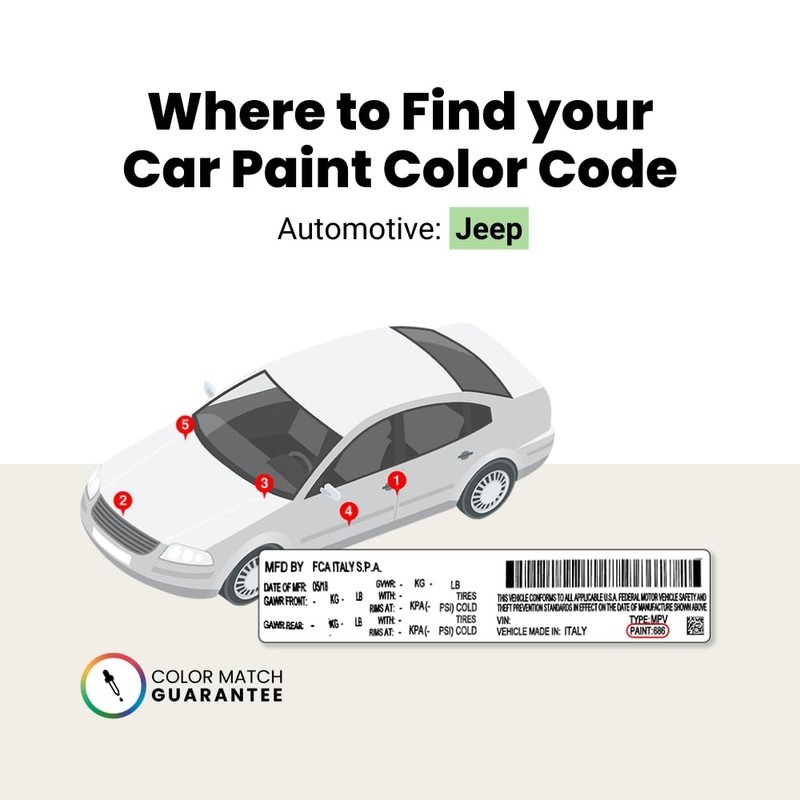 TouchUpDirect PXJ Diamond Black Crystal Pearl Coat Compatible With Jeep