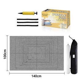 Jigsaw Puzzle Mat Roll Pieces Saver Large Puzzles Board,Large Felt Puzzle Storage Mat for Up to 3000 Pieces,Portable Puzzle Saver with Inflatable Tube & Storage Bag,Flatable Tube Holder Organizer