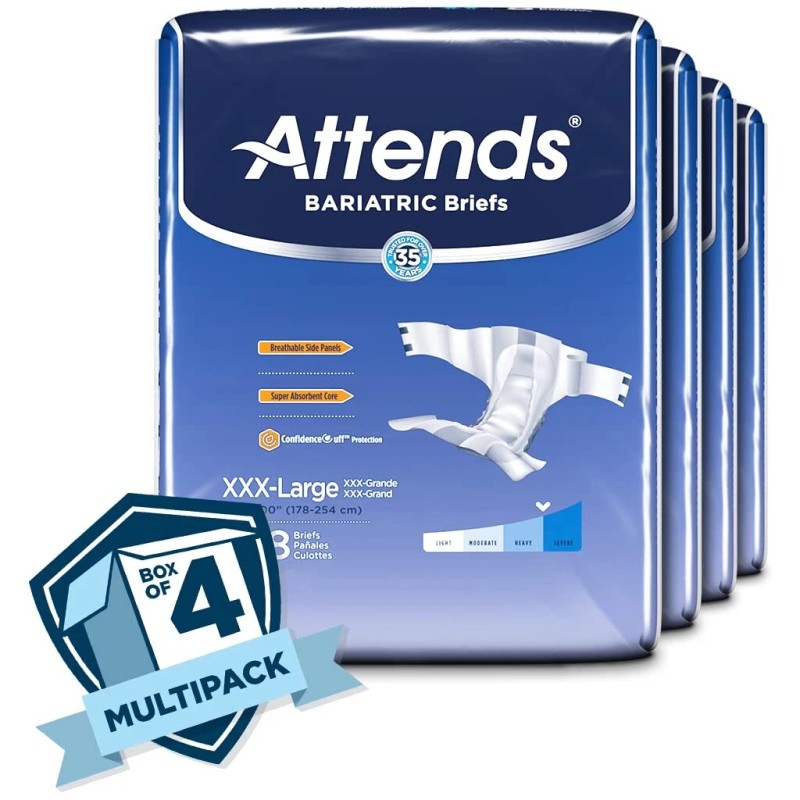 Attends Bariatric Briefs with tabs for Adult Incontinence Care with