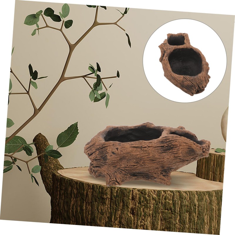 Kisangel Vintage Root Flower Pot Driftwood Planter Stylish Concrete Planter