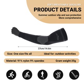 JOWILIN UV Protection Arm Sleeves, 2 Pairs UPF 50+ Cooling Sports Sleeves, Arm Compression Sleeves, Sweat-Resistant & Breathable Arm Support for Cycling, Basketball, Football, Volleyball for Unisex