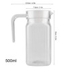Acrylic Transparent Bottle, Striped Water Ice Cold Jug with Lid