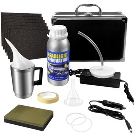 Qunbanty Scheinwerfer Aufbereitung Set,800G Reparaturflüssigkeit Scheinwerfer Bedampfen Set,Scheinwerfer Reparatur Set,Scheinwerfer Politurset,Scheinwerfer PoliturReparaturwerkzeug für Vergilbung/Vage