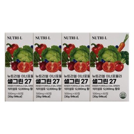 Nutriel Inner Formula Salgreen 27 500mg x 60 tablets (4) / JJ Mall / 뉴트리엘 이너포뮬러 샐그린 27 500mg x 60정 4개 / JJ몰