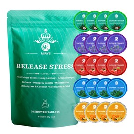 Shower Steamers Aromatherapy, 20-Pack Shower Bombs with Natural Essential Oils, Stress Relief Self Care Birthday Gifts for Women, Men, Mothers Day Gifts for Mom, Her, Travel Essentials