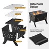 Odoland Camping Grill Portable Folding Charcoal Grills Backpacking BBQ Grill