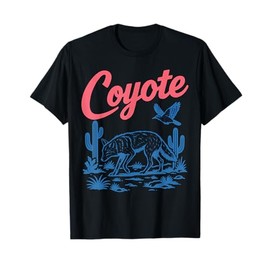 Retro Desert Coyote Graphic Tee Vintage Western Aesthetic T-Shirt