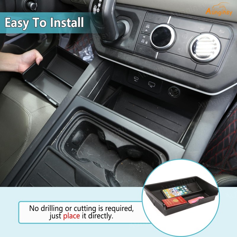 Aunginsy Center Console Organizer Tray Compatible with Land Rover Defender