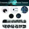 3 Boxes Black Nail Rhinestones with Fine Glitters Kit, 60Pcs