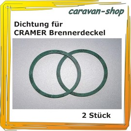 2 x Gaskets for Cramer Gas Cooker 1.5 mm Thick Burner Stainless Steel Cooker Dometic